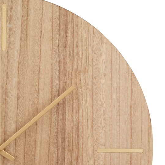 Brown MDF Contemporary Wall Clock, 24" x 24" x 2"